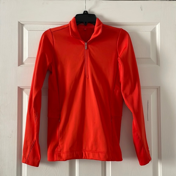 Nike Golf Tour Performance Therma Fit Orange Pullover Size Small - Picture 1 of 4